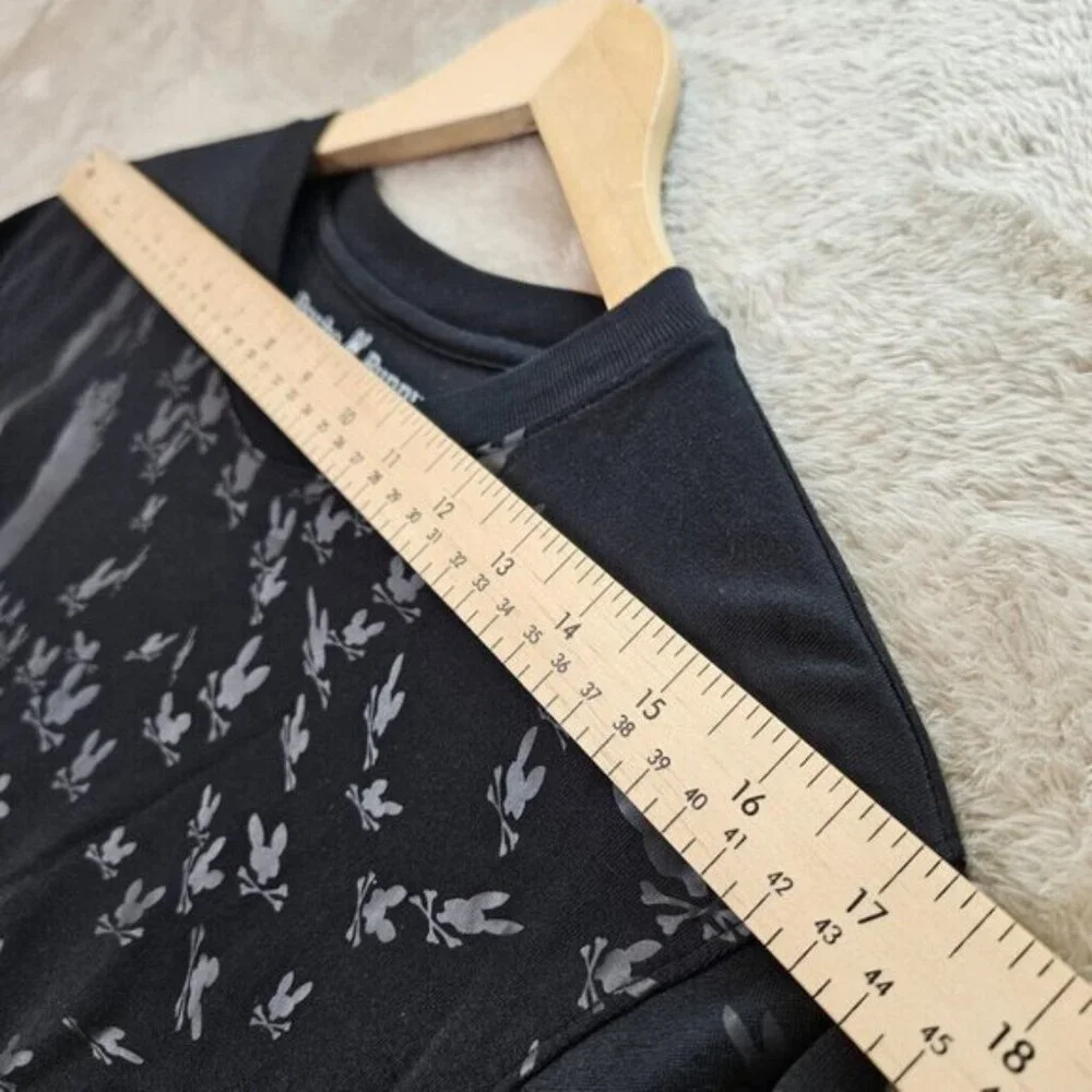 Psycho Bunny Shirt 100% Pima Cotton Long Sleeve Big Logo Graphic Print Mens Sz 4 - Picture 5 of 10